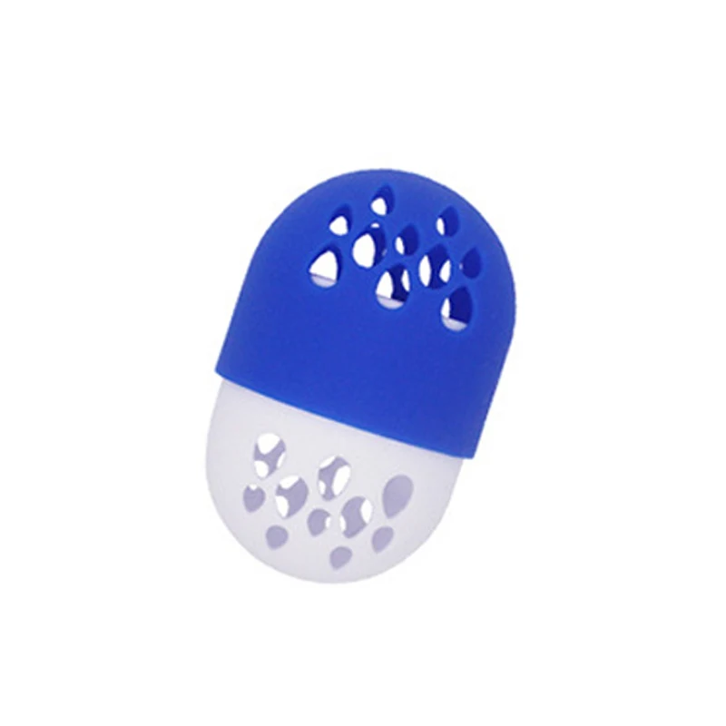 Dark Blue 1 шт., мягкий силиконовый держатель для сушки порошка, косметическая губка, Дорожный Чехол, спонж для блендера, губка для яичных капсул, демонстрационная стойка, яичная подставка - Цвет: Dark Blue