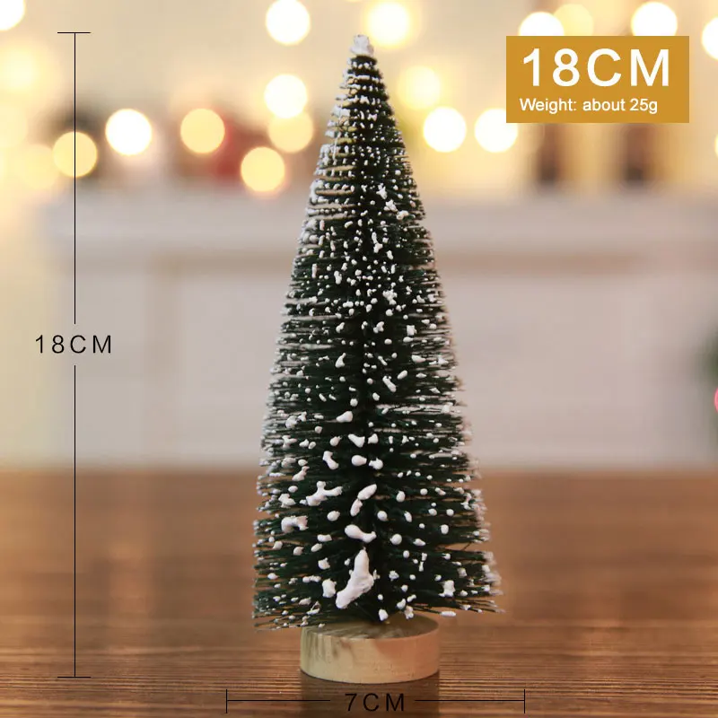 1PCS DIY 15 18 22 29 32CM Christmas Tree Fake Pine Mini Sisal Bottle Brush Santa Snow Frost Village House | Дом и сад