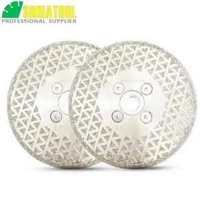 SHDIATOOL, 2 шт., алмазный диск с покрытием 4,5 дюйма, для резки и шлифования, M14, фланец, гранит, мрамор, 115 мм, Алмазное лезвие с двусторонним покрытием