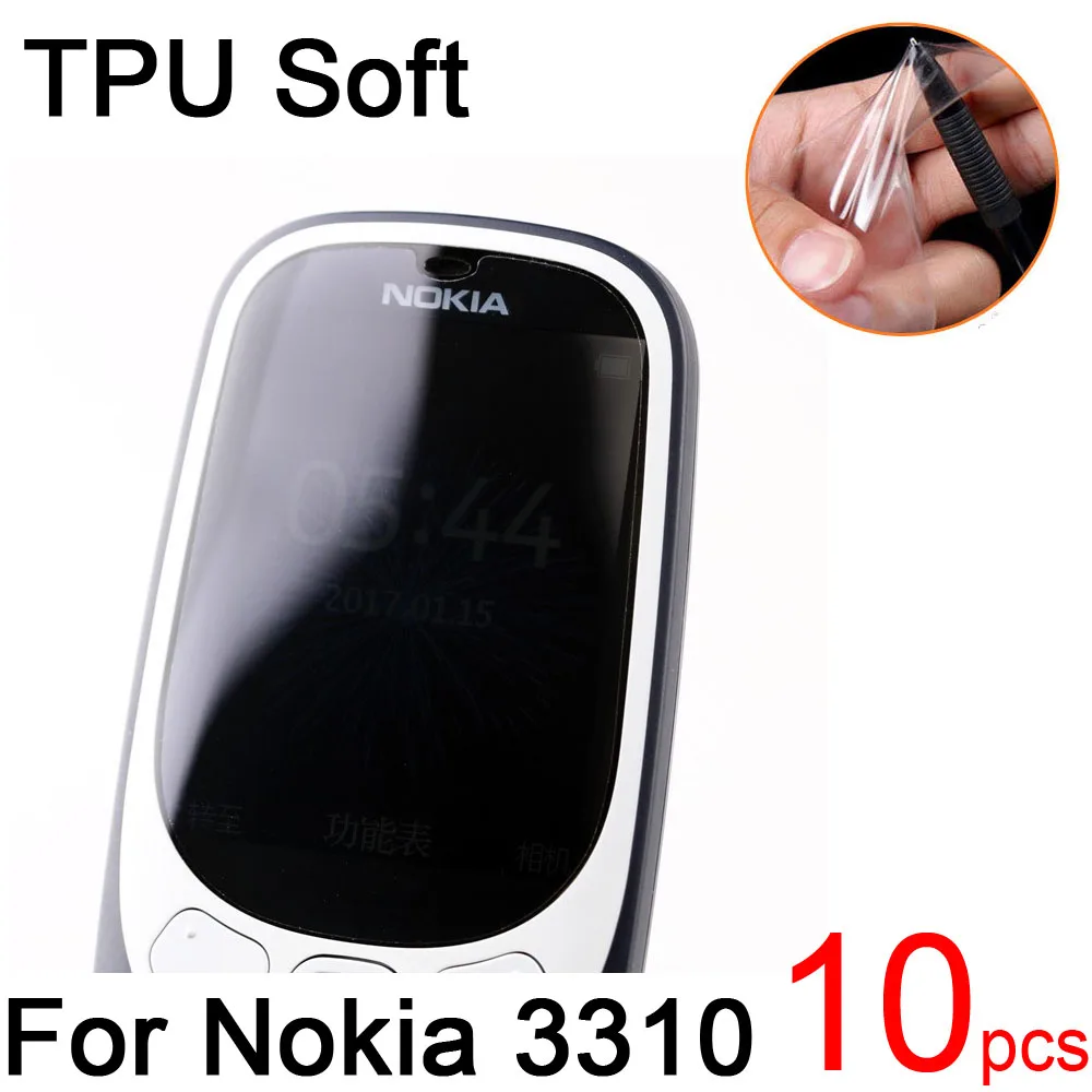 10 шт ультра прозрачный ТПУ мягкий для Nokia 3310 3G 4G 2017 Защитная крышка экрана