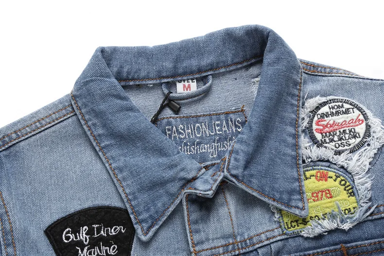 Мужские Джинсовые Куртки Лучшее Качество Модные Джинсы Slim Fit Повседневная