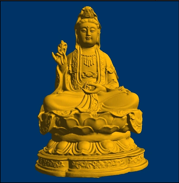 3d модель stl для ЧПУ Богиня Милосердия сидя на локсе _ 3 STL|3d model relief|3d relief modelfor cnc |