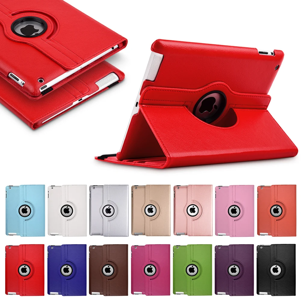 360 градусов вращающийся стенд Smart Cover PU кожаный чехол для Apple iPad 4th Generation дисплей/iPad