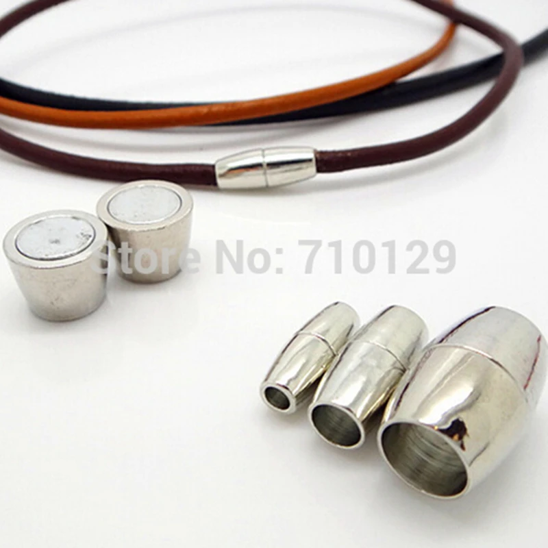 

GHRQX Hot Sell 5 pcs Nickel Plated Magnetic Clasps leather cord Jewelry Findings fitting