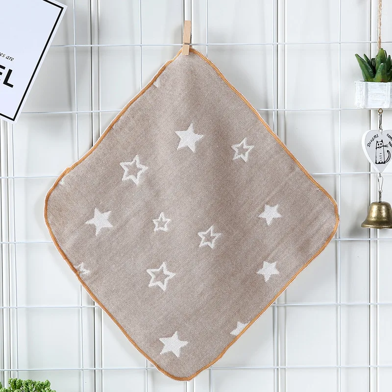 2 слоя жаккардовая хлопковое газовое детское полотенце для новорожденных