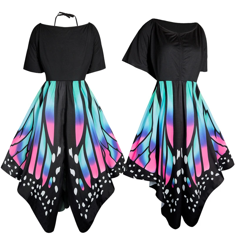 Женское платье в форме бабочки для плавания с v образным вырезом вечернее