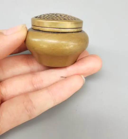 Китайская Изысканная маленькая курильница из чистой латуни | Дом и сад
