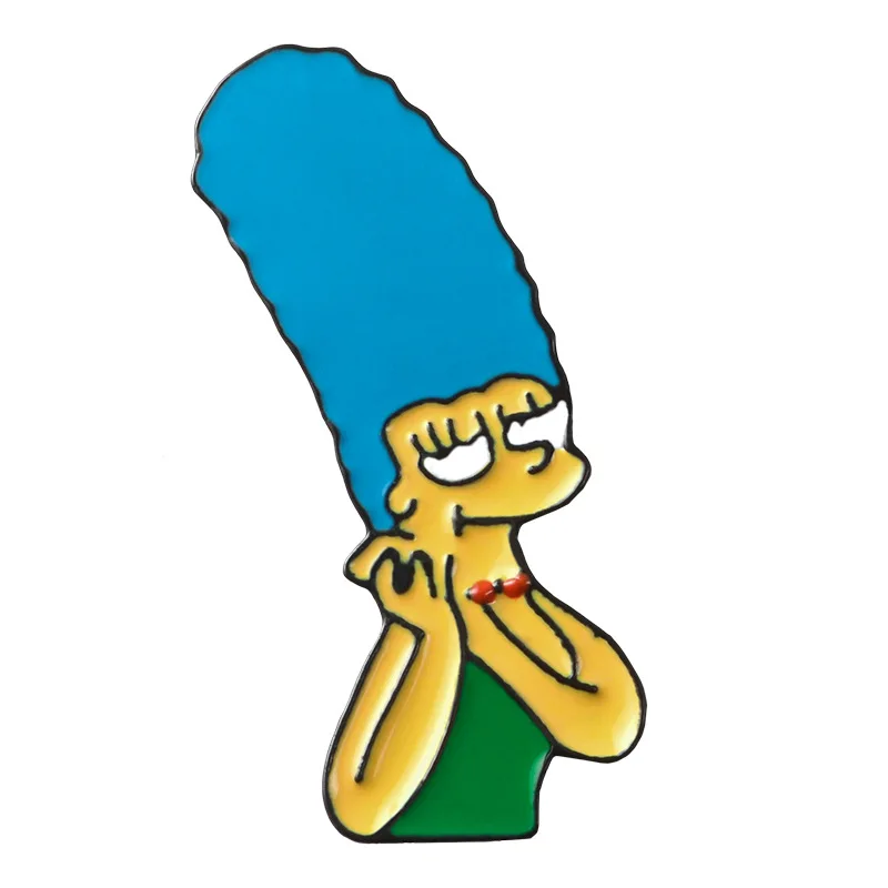 2019 эмалированная брошь Marge Homer Lisa на булавке с изображением героев мультфильмов