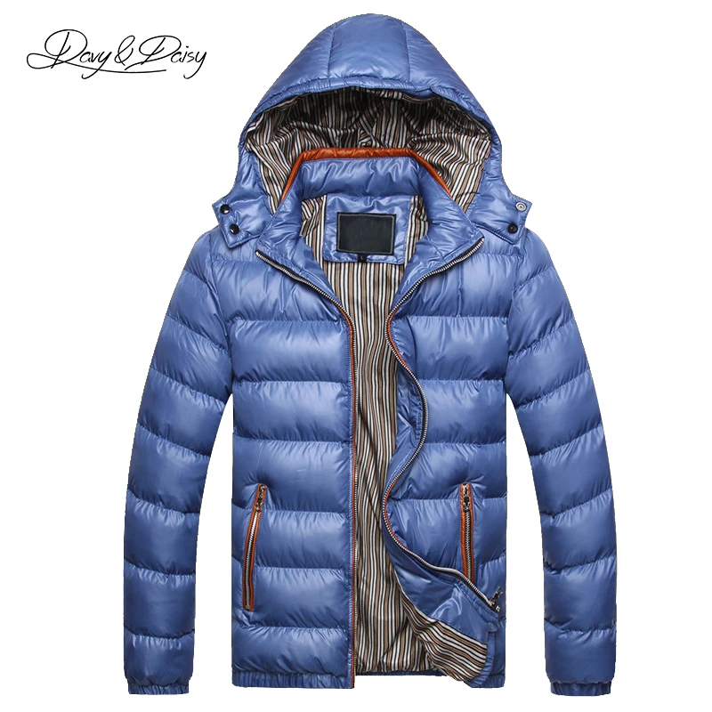 DAVYDAISY мужская куртка-парка зимняя куртка для мужчин Slim Fit на хлопковой подкладке с