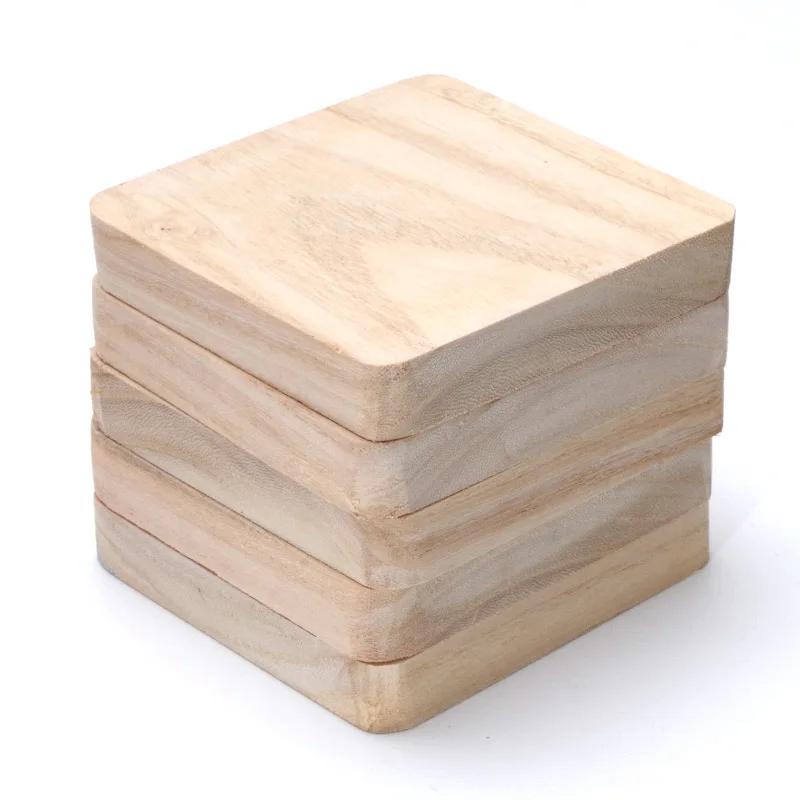2 шт 10 см Деревянный без финишной отделки блок квадратная резьба твердые