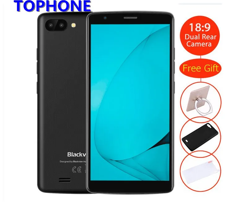 Оригинал Blackview A20 смартфон 18:9 5 &quotHD Android Go двойной сзади Камера 1 ГБ + 8 MT6580M 5MP 3g gps WCDMA