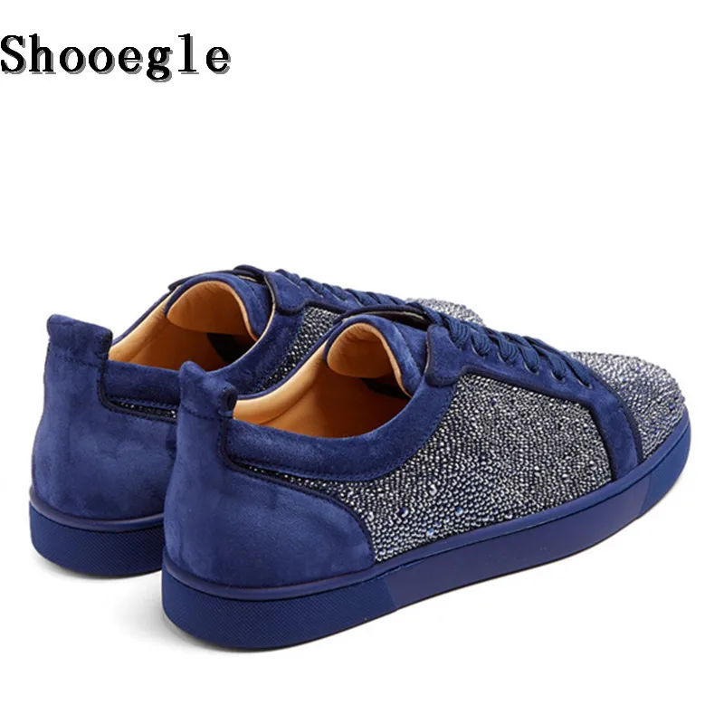 SHOOEGLE новые роскошные стразы для мужчин свадебные туфли с украшением в виде