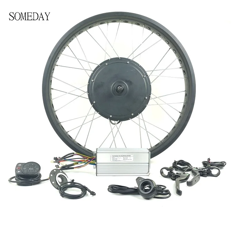 48V1500W жир/Снег велосипед конверсионный комплект 20 дюймов 26 дюймов колеса заднего вращения концентратор двигатель LED900S