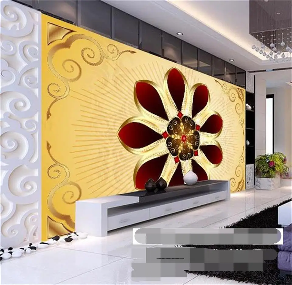 Пользовательские 3d фото обои для гостиной настенные европейские цветы алмазная