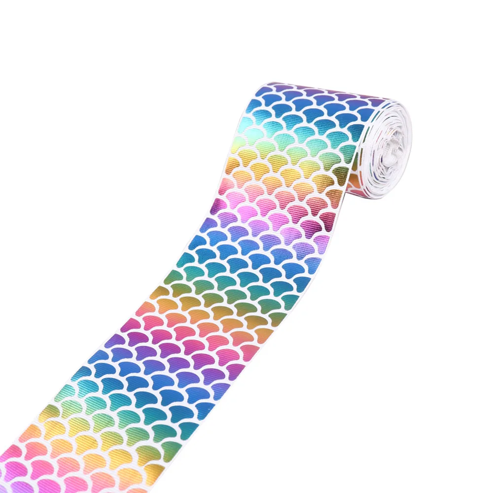 2 ярдов 3 "(75 мм) Русалочка Grosgrain лента бронзовая Лазерная чернильная печать