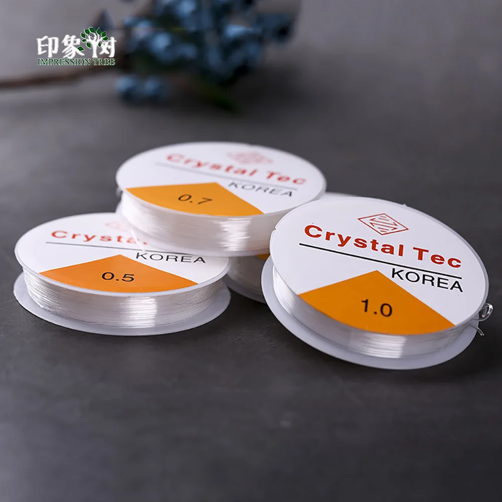0,5/0,7/0,8/1,0 мм катушка круглый перекрестной-раздел Crystal Clear эластичные Бисер провод шнур нити "сделай сам" для изготовления ювелирных изделий, 401