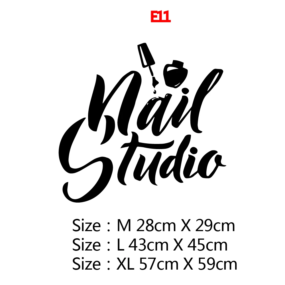 Hot Sale Beauty Salon Wall Decals Nail Polish Wall Sticker For Nail Studio Logo Vinyl Stickers Manicure Pedicure Wallpaper Decal