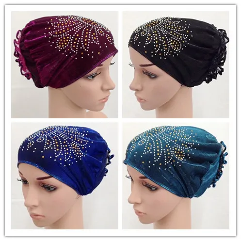 Готов носить бриллианты мусульманская Кепка Женская Внутренняя Хиджаб |