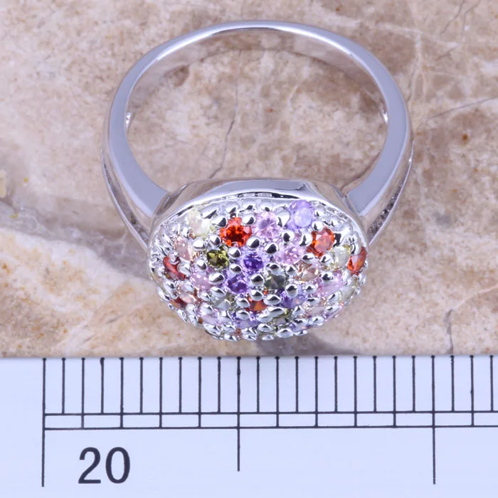 Очаровательный Многоцветный Красный гранатовый серебряное женское модное