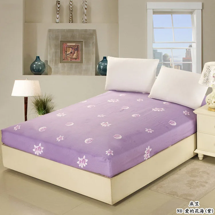 Night Sky Bedding Rubber Fitted Bed Sheet with Elastic Cover Mattress Bedspread 100 Cotton Full Size Sheets 24 Colors | Дом и сад