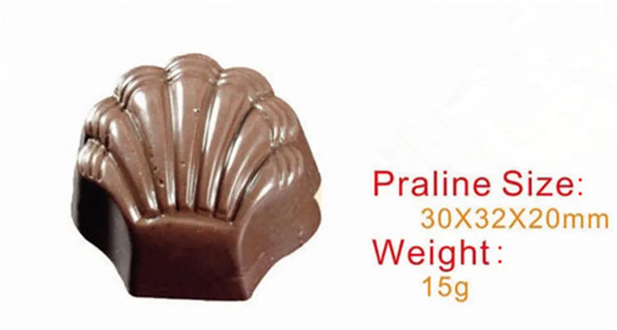 Поликарбонатные формы для шоколада 24 полости в форме ракушки|polycarbonate mold|polycarbonate