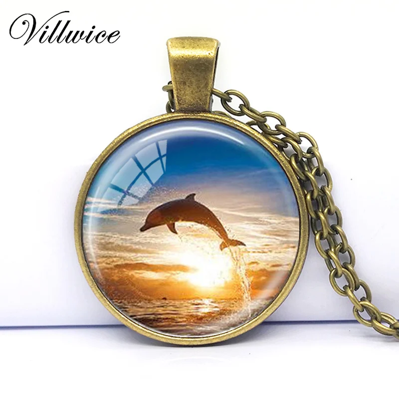 Колье с подвеской в виде дельфина для мужчин и женщин ювелирные изделия