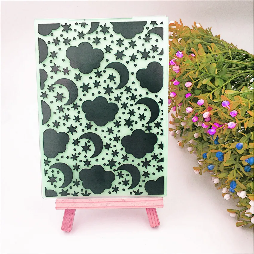 Easter plastic cloud template craft card making paper album wedding decoration scraping Embossing folders | Дом и сад