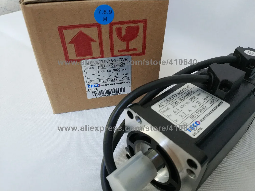 TECO 400 Вт Серводвигатель JSMA SC04ABK00 и блокировать диск JSDEP 15A с 3 м кабель|400w servo motor|teco