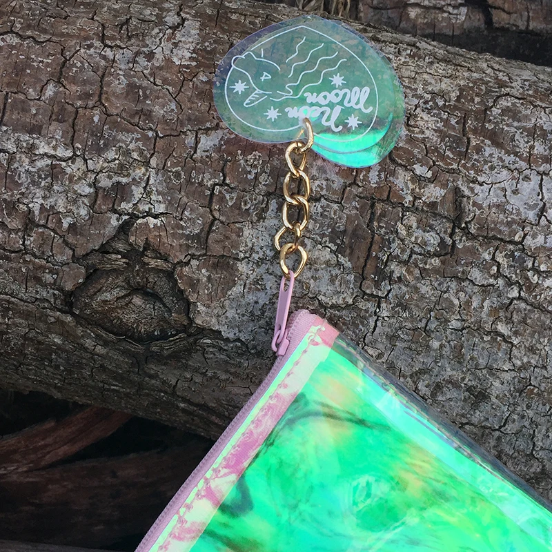 Косметичка для девушек из ПВХ с принтом Moon Женский дорожный косметический