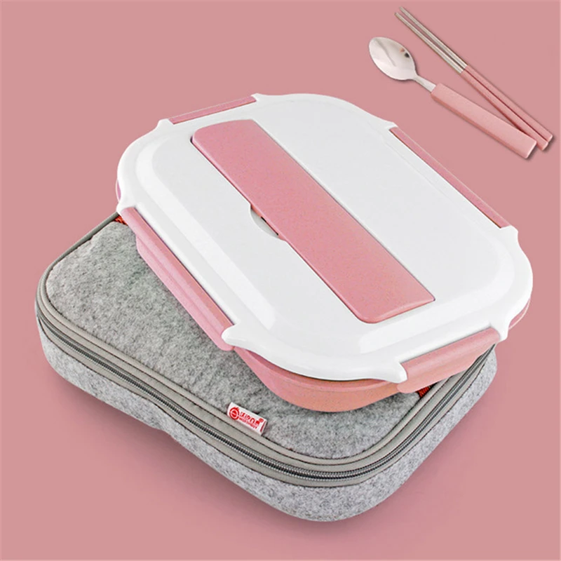 Ланч бокс детский из нержавеющей стали контейнер для еды с 4 ячейками и крышкой