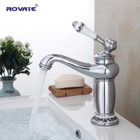 rovate bathroom basin faucet single handle hole chrome faucet basin taps deck hot cold mixer tap crane