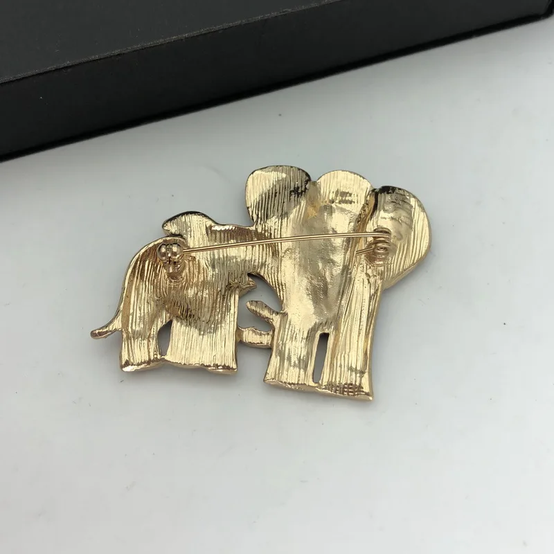 F.J4Z новые милые броши-слоны модные великолепные мама и Дети Слон искусственная