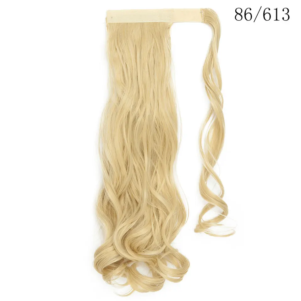 gold mix bleach blon SNOILITE 43 см длинные волнистые настоящие шиньон конский хвост из натуральных волос клип в хвосте пони наращивание волос обернуть вокруг на синтетические волосы кусок - Цвет: gold mix bleach blon