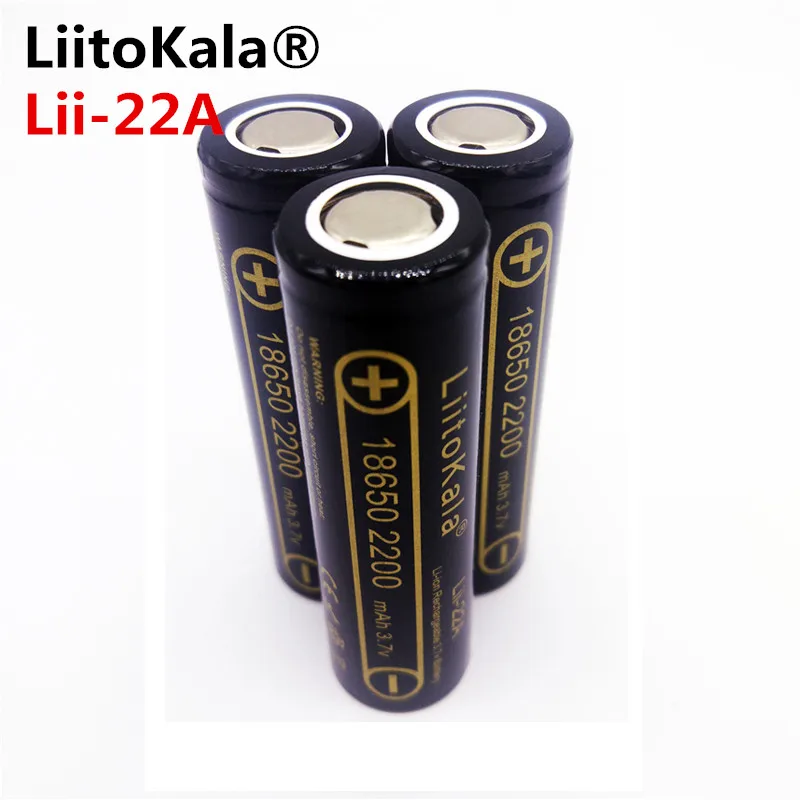 HK Lii 22A LiitoKala Li 3 7 V 18650 2200 mAh литий ионная батарея литиевая для