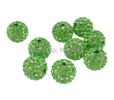 Free shipping!!!Rhinestone Resin Beads One Direction Round with rhinestone Fern Green 10x10mm Hole:Approx 2mm 10PCs/Bag | Украшения и