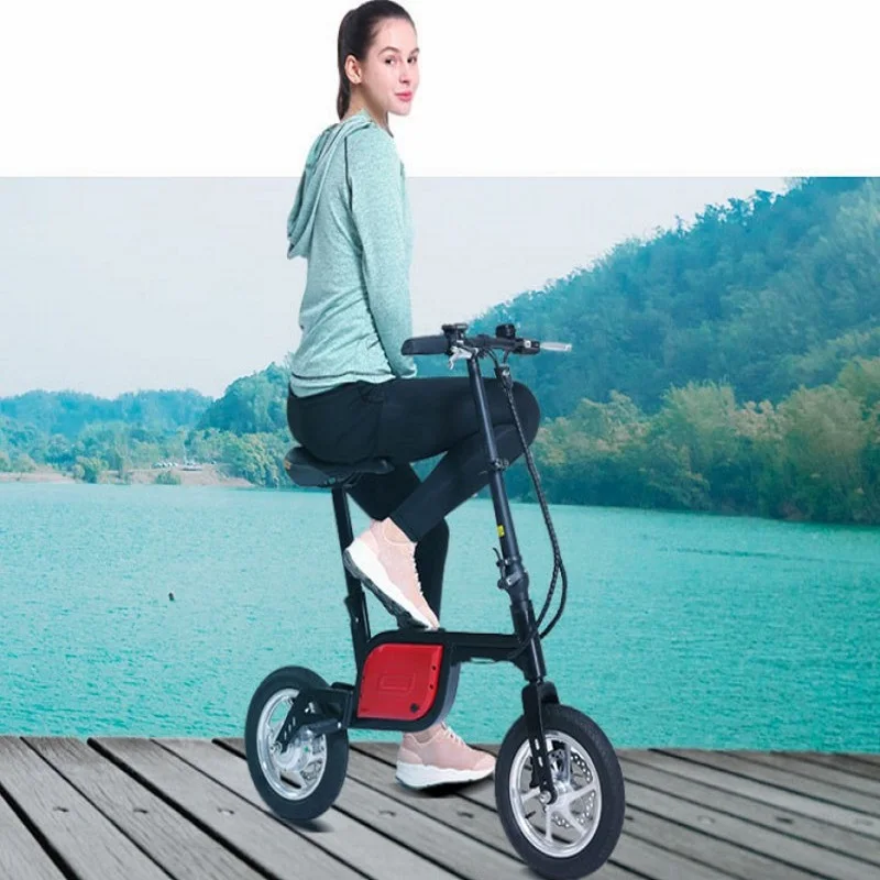 Мини взрослый Электрический велосипед 12 дюймовый мощный складной скутер