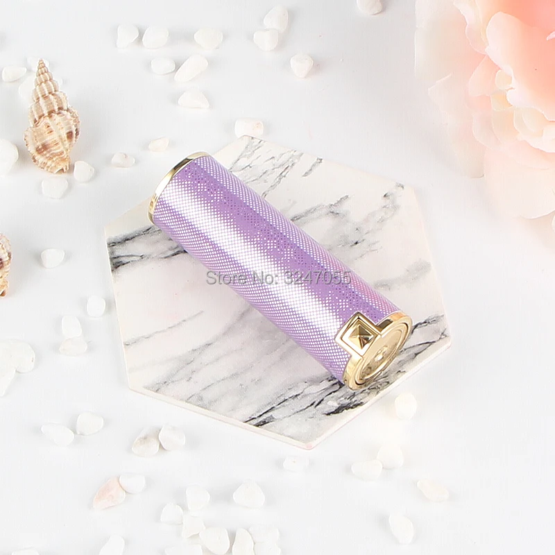 

12.1mm Round Empty Purple Plastic Lipstick Packing Tube, Porfessional Cosmetic Makeup Lip Rouge Container,Beauty Lip Balm Bottle