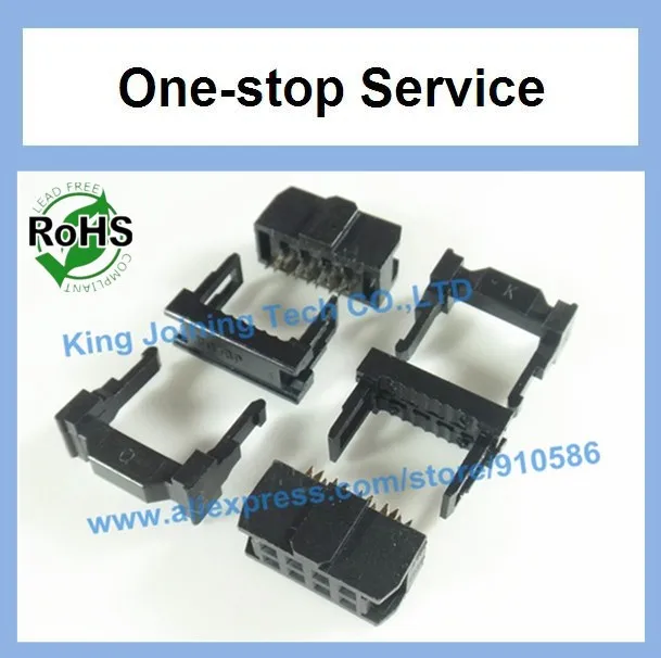 100 шт. 2 54 разъем IDC 8pin 2x4 кабельные розетки 8P FC3-8P | Электроника
