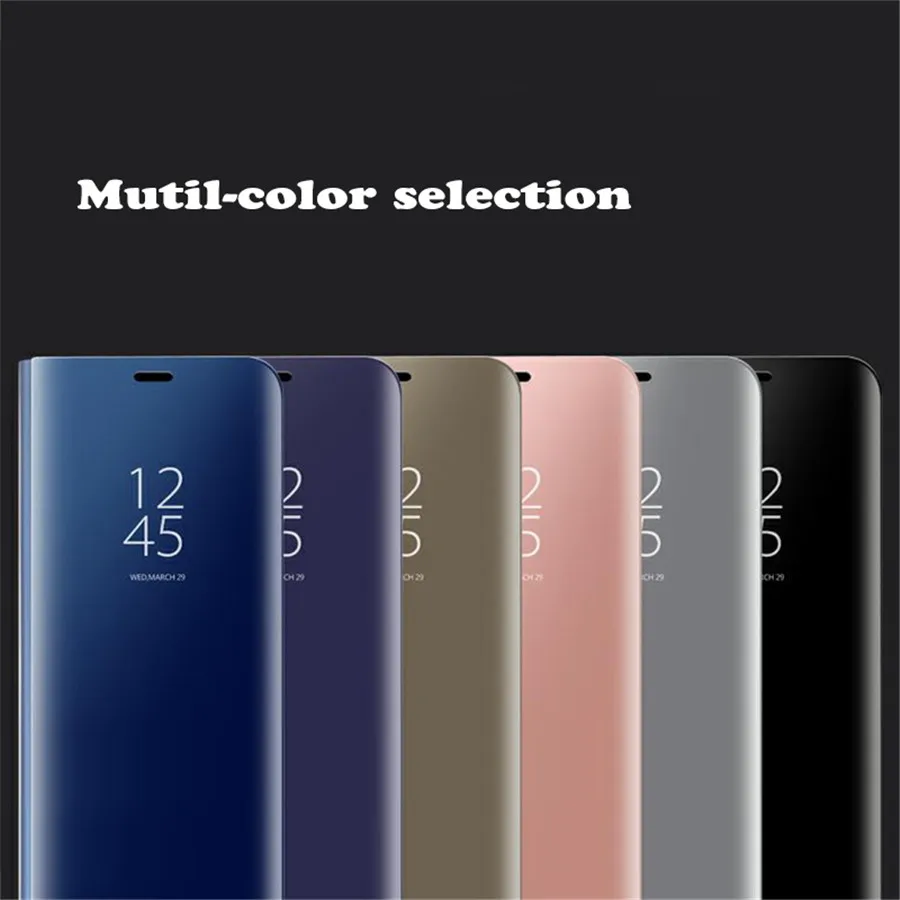 Зеркальный кожаный флип-чехол Smart View с подставкой для OPPO A83 A73 A37 A71 A3 A1 A7 F7 F5 F9 F1S A59 A7X