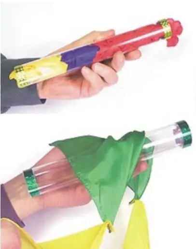 

The Crystal Tube With Silk/Silk Blow PVC Tube Magic Tricks Stage Illusion Accessories Props Gimmick Props Scarve Linking Magica