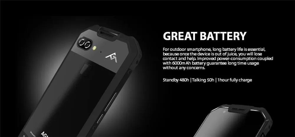 Смартфон AGM X2 EU 4G LTE, Android 7,0, 6 ГБ, 128 ГБ, IP68, водонепроницаемый, 5,5 дюймов, четыре ядра, 6000 мАч, поддержка VOC, датчик NFC, gps, OTG