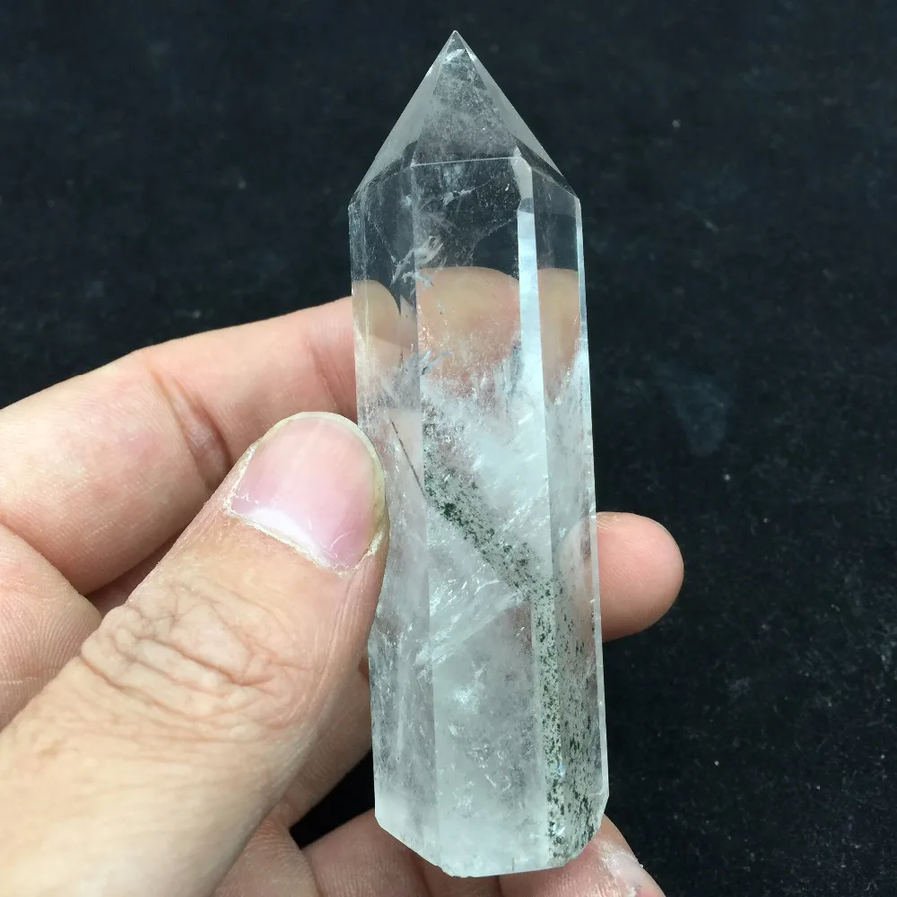 84g Natural Clear Healing Quartz Crystal Polished Single Points Vogel Wand Reiki Ornaments 2019 new Products | Дом и сад