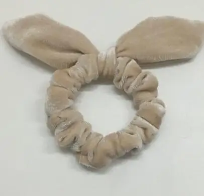 Beige Новое поступление, Модные женские милые бархатные резинки для волос с бантиком, милые резинки для волос, аксессуары для волос для девушек, держатель для конского хвоста - Цвет: Beige
