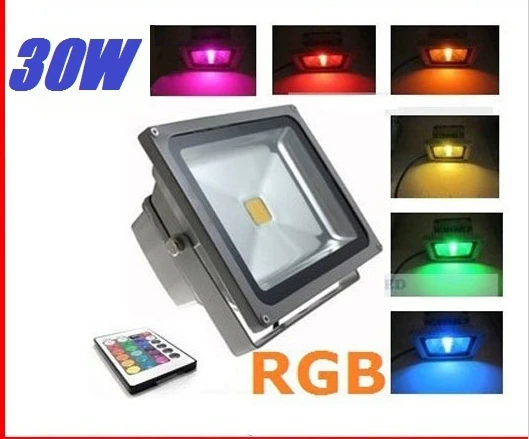Bridgelux RGB Светодиодный прожектор 10 Вт 20 30 50 водонепроницаемый наружный меняющий