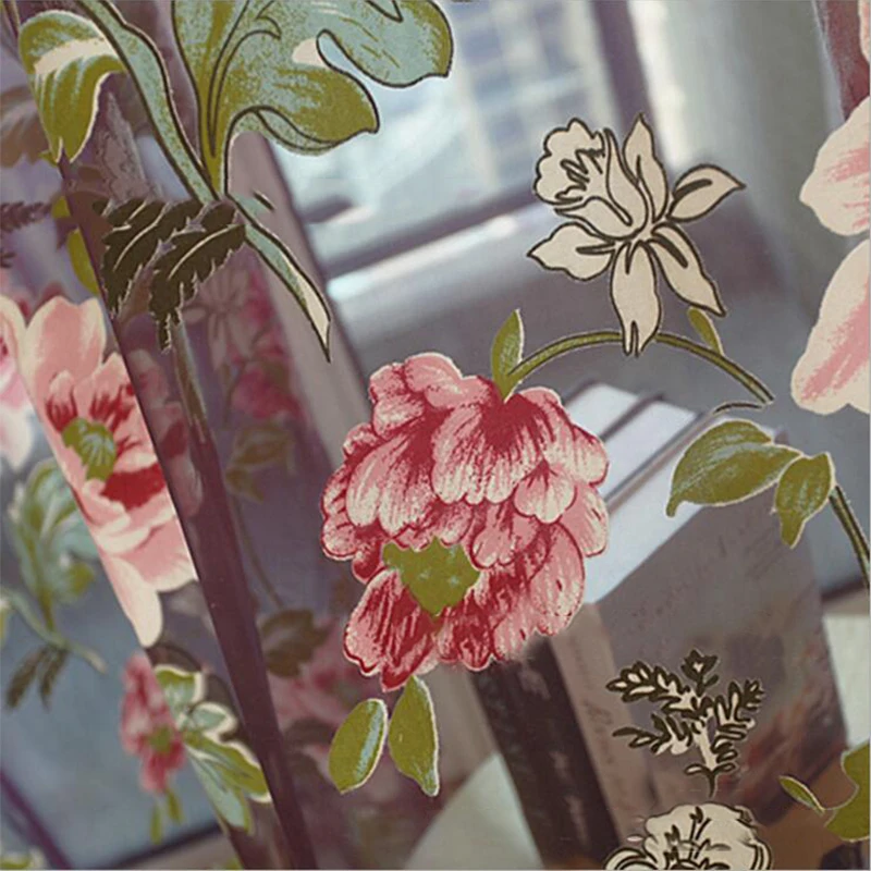 Романтический Тюль занавески s для гостиной выгорания Пион цветочный бисером