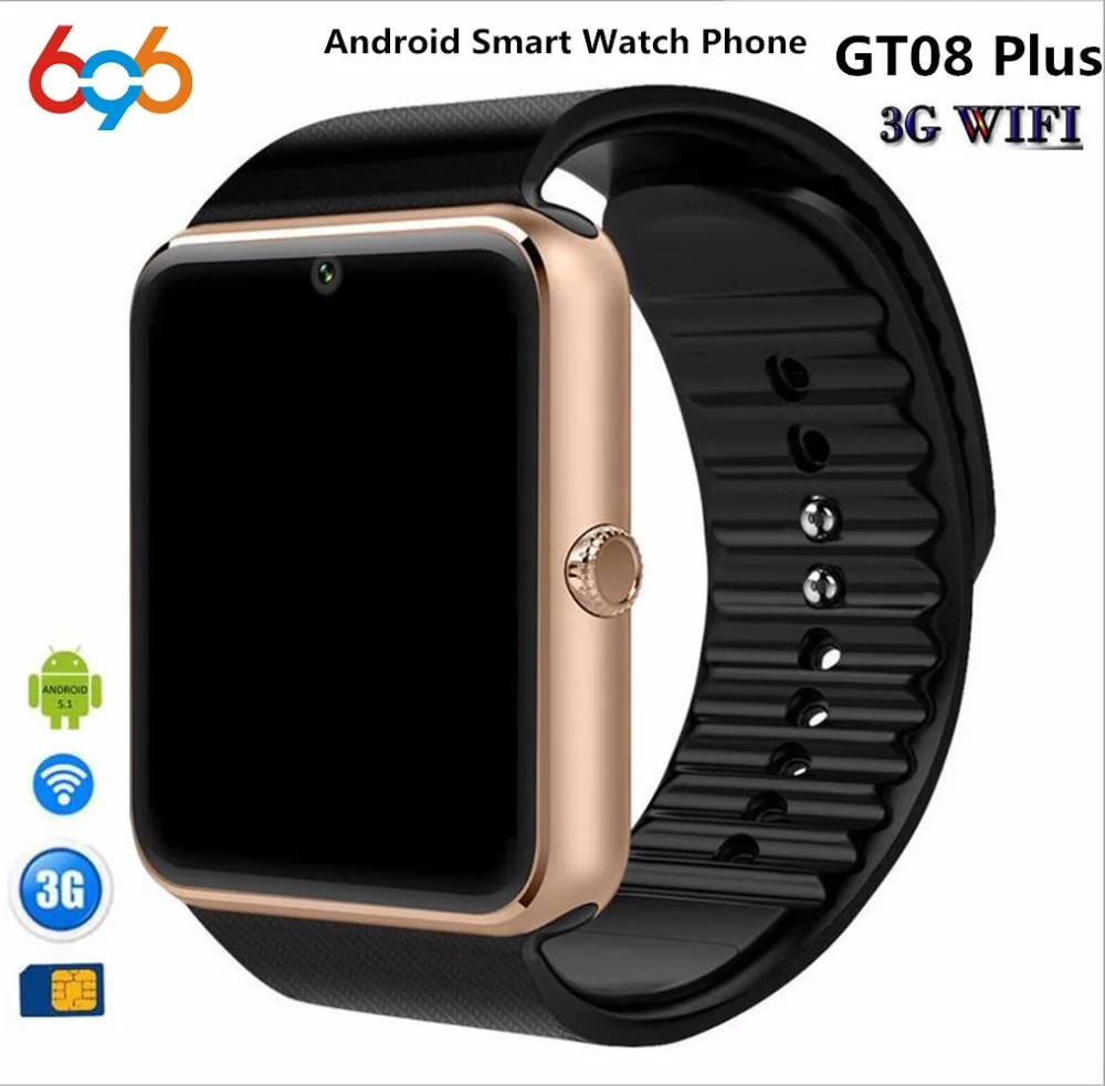 696 с Bluetooth для приставки Android Smart часы GT08 плюс Поддержка Камера Nano 3g сим карты WI FI gps