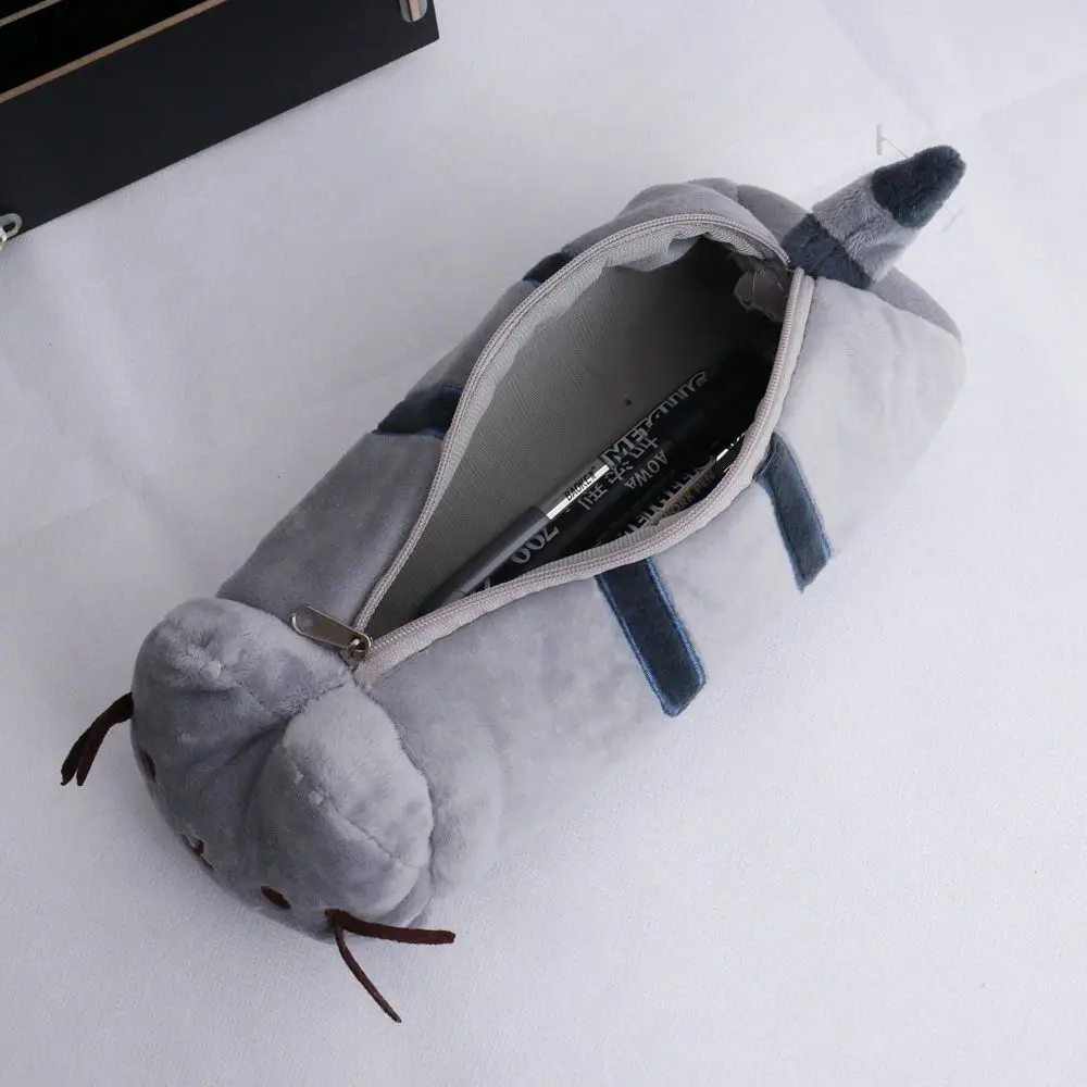 Большой плюшевый карандаш в японском стиле с милым цветным котом замшевый чехол