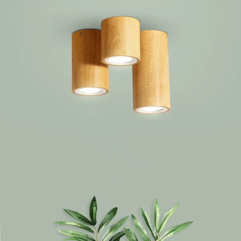 

Wood LED Ceiling Lights Round Square Bathroom Balcony Ceiling Lamp Living Room Aisle Corridor Porch Wood Down Light