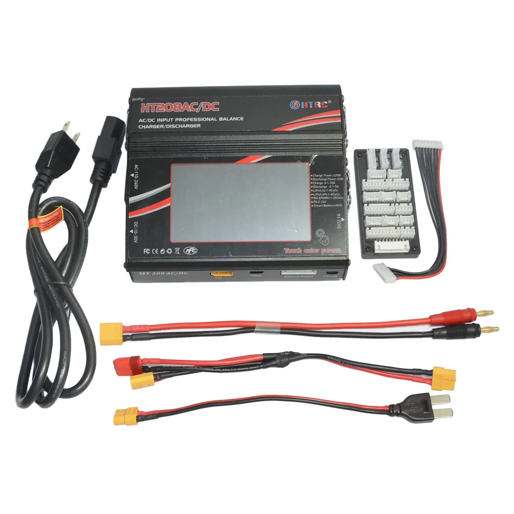 HTRC HT208 AC/DC 4.3&quotColor LCD Touch Screen 420W 20A RC Battery Balance Charger/Discharger for 1-8s Lilon/LiPo/LiFe/LiHV | Игрушки и