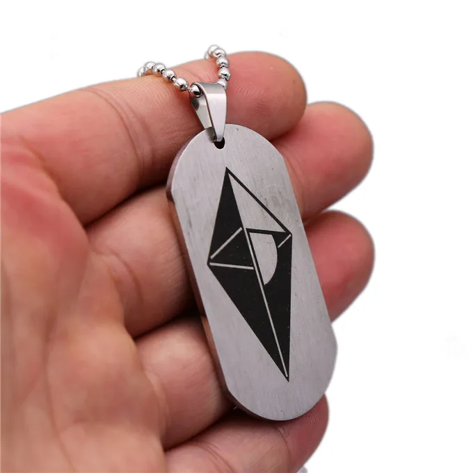 Джули нейтральной брелок с изображением неба без Ман небо Dog Tag логотипом 2 лица
